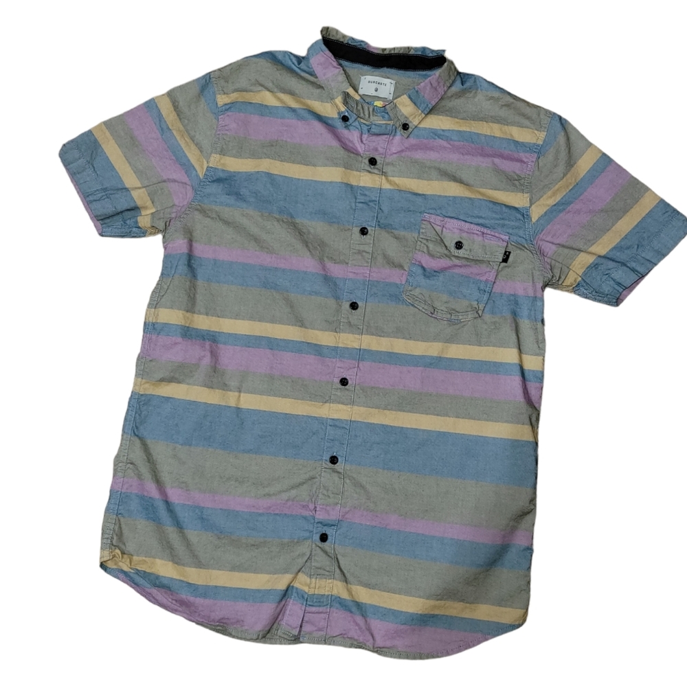 OurCaste Striped Button Down Collared Shirt sz XL